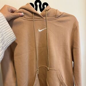 Nike Camel Hoodie with White Swoosh